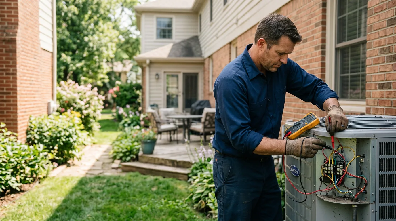 HVAC technician working near Krum, TX